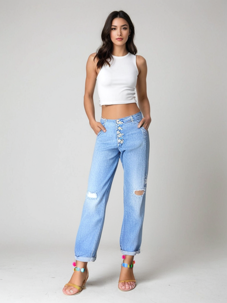 Sabrina - slidte og baggy jeans