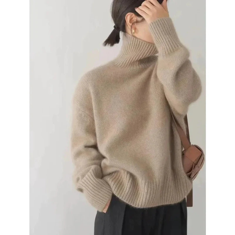 Camille - Turtleneck Cashmere Loose Sweater