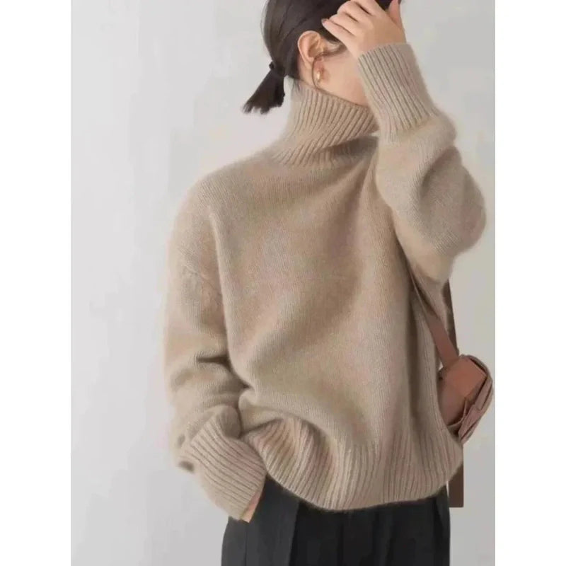 Camille - Turtleneck Cashmere Loose Sweater