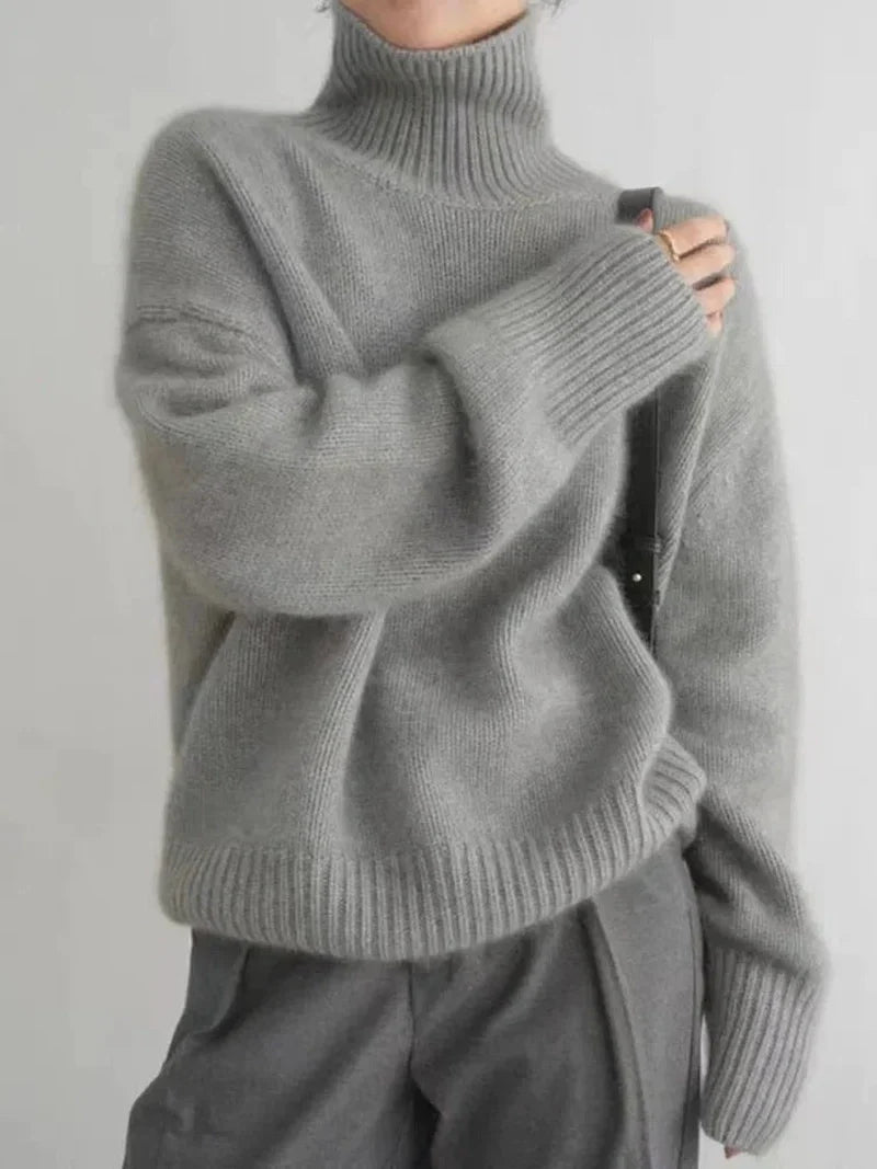 Camille - Turtleneck Cashmere Loose Sweater