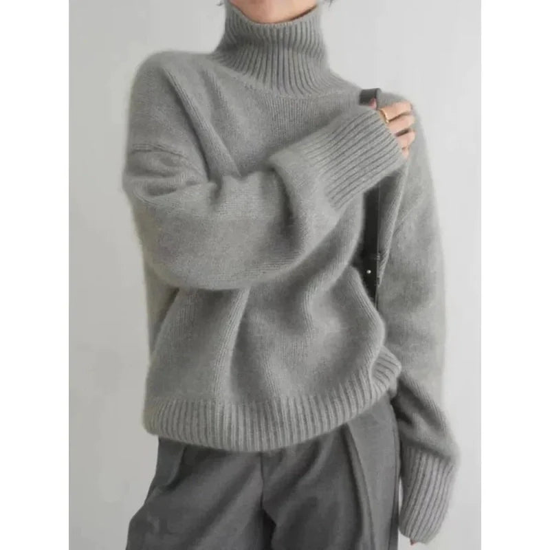 Camille - Turtleneck Cashmere Loose Sweater