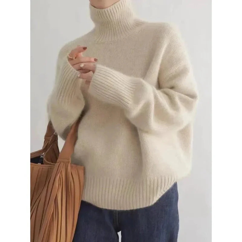 Camille - Turtleneck Cashmere Loose Sweater