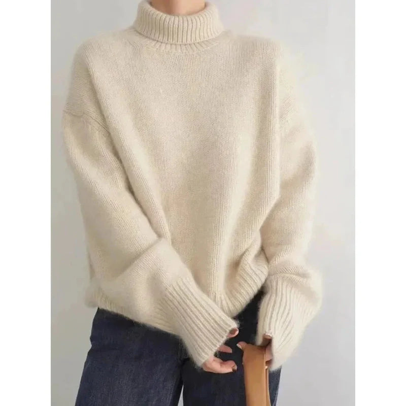 Camille - Turtleneck Cashmere Loose Sweater