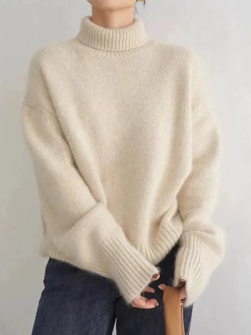 Camille - Turtleneck Cashmere Loose Sweater