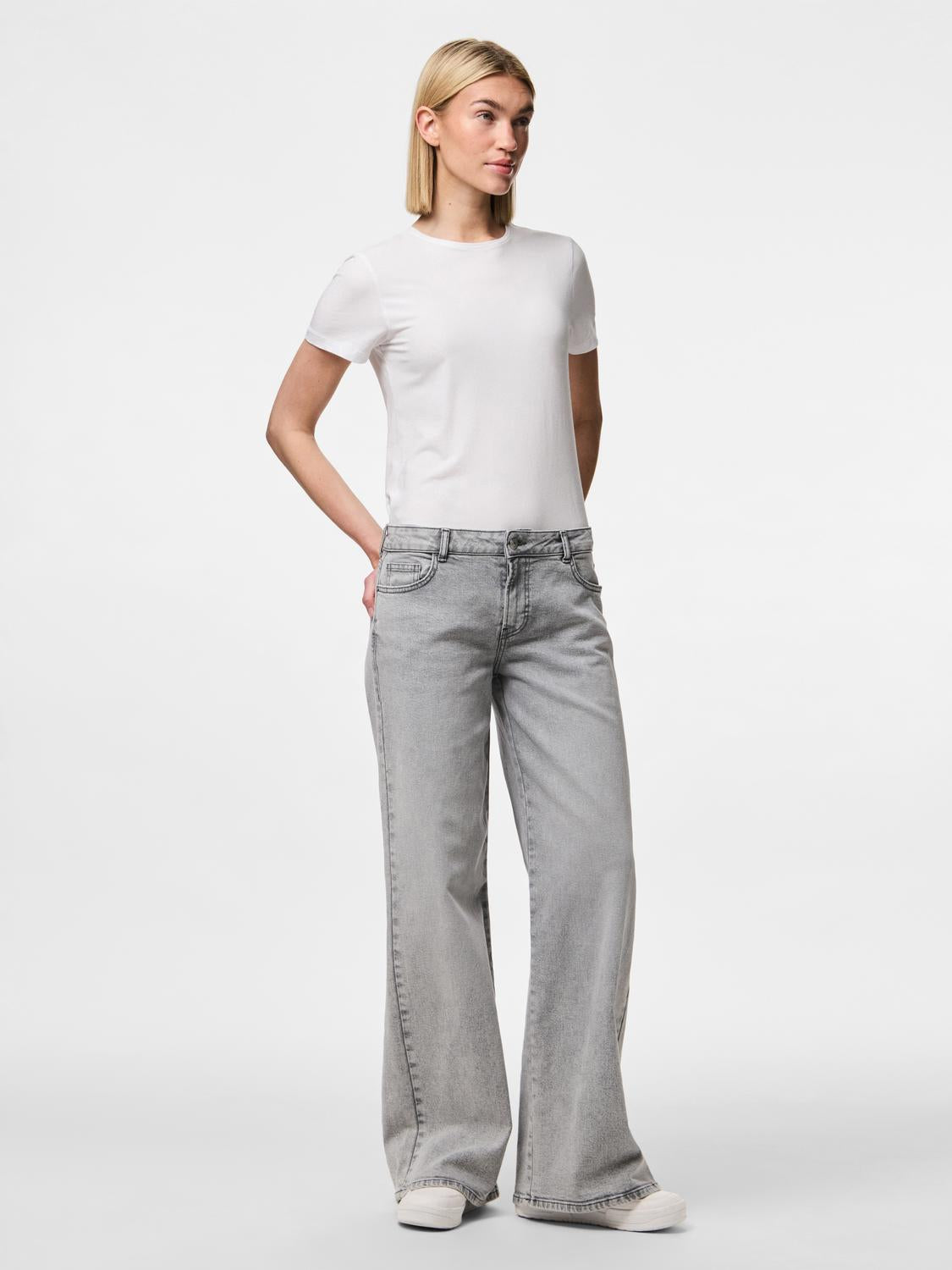 PCSELMA Jeans - Light Grey Denim