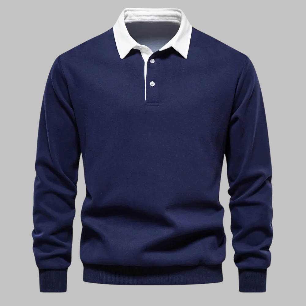 Style™ | Stilfuld afslappet polosweatshirt